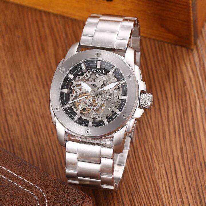 Fossil Modern Silver Machine Automatic Skeleton Dial Mens Watch Me3081 Lazada Ph 7499