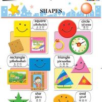 Kid Plus สื่อเสริมทักษะ โปสเตอร์ 3 ภาษา (ไทย-อังกฤษ-จีน) LOOK AND LEARN CHARTS - SHAPES