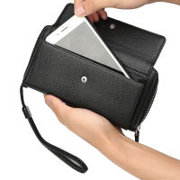 Baellerry Mens Long Wallets Large Capacity Zipper Clutch Bag Mens Wallets Phone Wallets Wrist bag