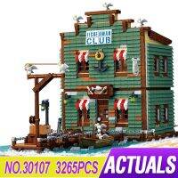 บ้านตกปลา MOC ท่าเรือ UG-30107ใหม่3265ชิ้นอิฐบล็อกตัวต่อแบบแยกส่วนเกมปริศนาเพื่อการศึกษาของเล่นของขวัญวันคริสต์มาส