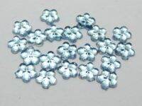 1000 Blue Acrylic FlatBack Mini Flower Rhinestones  bead 6mm Beads