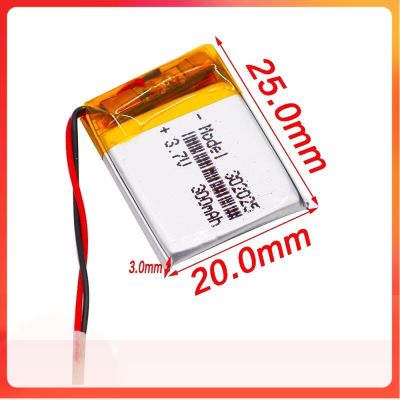 1/2/4pcs 3.7 V 300mAh 302025 Lipo Li-Polymer แบตเตอรี่ LITHIUM Polymer PCM สำหรับ MP3 MP4 MP5 ชุดหูฟังบลูทูธสมาร์ทนาฬิกา