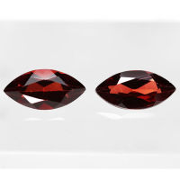 2.60 ct โกเมน (Garnet Red-Orange) ทรงมาคี 1 คู่