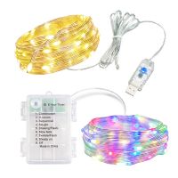 ZZOOI LED Wedding Garland Christmas Decoration String Light IP67 Waterproof Holiday Lights USB Powered Fairy Lamp For Bedroom Decor