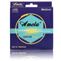 Amola 012-053สายกีตาร์โปร่ง A3300 9010ทองสัมฤทธิ์ NANOWEB เหล็กธรรมดาป้องกันสนิมโอคาริน่าชิ้นส่วนอุปกรณ์เสริม