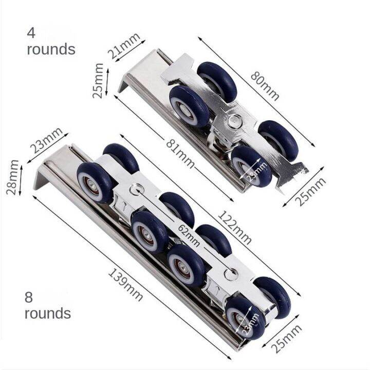 sociable-บัฟเฟอร์-ล้อประตูบานเลื่อน-ตู้เสื้อผ้าในตู้เสื้อผ้า-โลหะสำหรับตกแต่ง-ล้อแขวนประตู-สากลสากลสากล-การยกกระชับ-ชุดลูกกลิ้งประตู-ประตูพับได้
