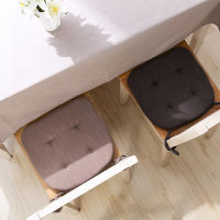 Modern Linen Seat Pads Chair Cushion Solid Color Garden Patio Home Kitchen Office Chair Dining Chair Cushion 42x42x3.5cm