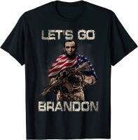 Let S Go Brandon ชุดต่อสู้ตลก Biden TShirt ตราทหารผ่านศึกผู้ชาย2023คุณภาพสูงแบรนด์เสื้อยืดแขนลำลองขาสั้น O คอแฟชั่นพิมพ์ลาย100% ฤดูร้อนใหม่เสื้อคอกลมคอกลมเสื้อคอกลมราคาถูกขายส่ง