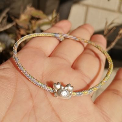☍ Original custom handcrafted 999 fine silver small crabs contracted morandi hand rope girlfriends couples sterling silver bracelet