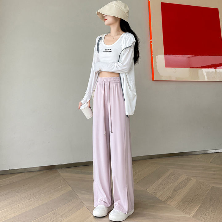split-wide-leg-pants-womens-summer-straight-ice-silk-pants-2023-new-draping-sun-proof-trousers-slimming-cool-casual-pants