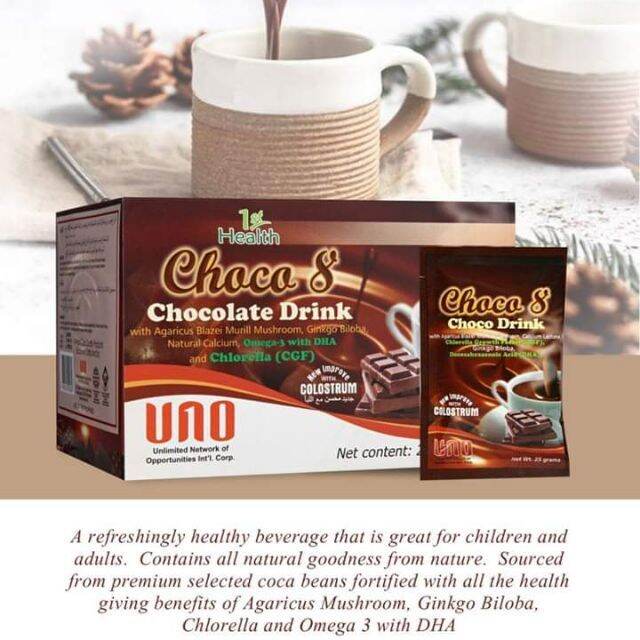 UNO Choco 8 (Chocolate Drink) 20 sachets Lazada PH