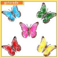 GOTORADE 3Pcs/5Pcs โลหะสำหรับตกแต่ง ผีเสื้อตกแต่งผนัง รั้วกั้น ศิลปะการตกแต่ง อุปกรณ์แขวนตกแต่ง ของใหม่ หลากสี ชุดแขวนผนัง กิจกรรมกลางแจ้งกลางแจ้ง