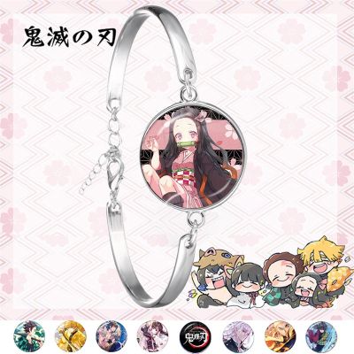Anime Kimetsu No Yaiba Demon Slayer Charm Accessorie New Fashion Bracelet Kamado Tanjirou Nezuko Cosplay Unisex Jewelry