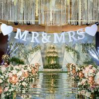 Wedding Party Decoration MR&amp;MRS Letter Flag Banner Wedding Confession Anniversary Party Hanging Bunting Garland Decorative Suppl Banners Streamers Con