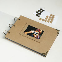 A4 ring binder Photo Album Kraft scrapbook Wedding Album Scrapbook Wedding Guest Book