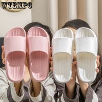 WTEMPO Thick Platform Women Bathroom Home Slippers Cloud Slippers Soft Sole EVA Indoor Slides Sandals Summer Non-slip Flip Flops