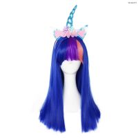 ? วิกผม cos Cos the purple yue princess wig unicorn animation festival party wigs stage performance