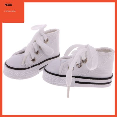 [In Stock] 1 Pair High Top Sneaker Lace Up Canvas Shoes for 14 BJD SD DOD 7.5cm