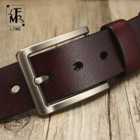 【jw】❀  [Lfmb] cinto de couro para homens genuíno vaca cintos designer masculino ceinture homme alta