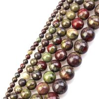 4 6 8 10 12mm Natural dragon blood jasper Gemstone Gem Round Loose Beads for Jewelry Making 1 Strand 15 quot;