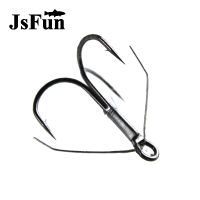 5pcs/box Treble Fishing Hook Weedless High Carbon Steel Barbed Hook Bass Fishing Tackle for Soft Lure Jig FH94