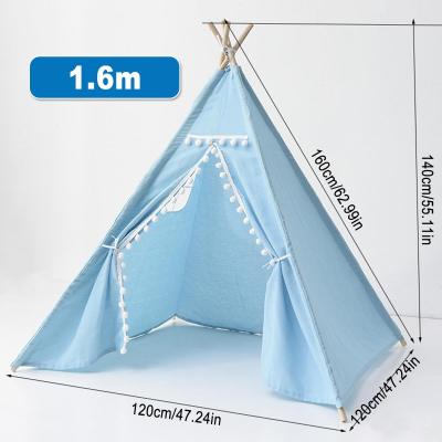 20211.351.61.8m Childrens India Tent Kids Teepee Tents Portable Tipi Infantil Playhouse Baby Canvas Tents Decoration Carpet