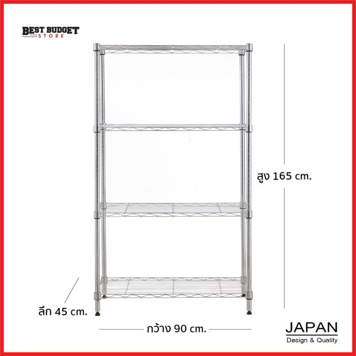 woww-สุดคุ้ม-bbs-ชั้นวางของ-ชั้นเหล็ก-ชั้นเก็บของ-ขนาด-90x45x165-ซม-รับน้ำหนักได้สูงสุด-750-kg-สีโครเมี่ยม-shelves-rack-ราคาโปร-ชั้น-วาง-ของ-ชั้นวางของ-ไม้-ชั้นวางของ-ผนัง-ชั้นวางของมินิ