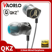 VAORLO Original QKZ DM7พิเศษEditionชุบทองHousingหูฟังเสียงIsolating HD HiFi 3.5มม.สเตอริโอHI-RESเสียงหูฟังสวมศีรษะหูฟังสวมศีรษะพร้อมไมโครโฟนโทรสำหรับXiaomi Oppo Vivo Samsung Huawei Redmi Universal