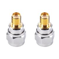 2X RF Coaxial Coax Adapter SMA Female to F Male,Silver