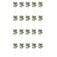 20Pcs Artificial Flocked Greenery Leaves Short Stems,Faux Lambs Ear Greenery Urn Filler Greenery Plants for Home