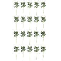 20Pcs Artificial Flocked Greenery Leaves Short Stems,Faux Lambs Ear Greenery Urn Filler Greenery Plants for Home