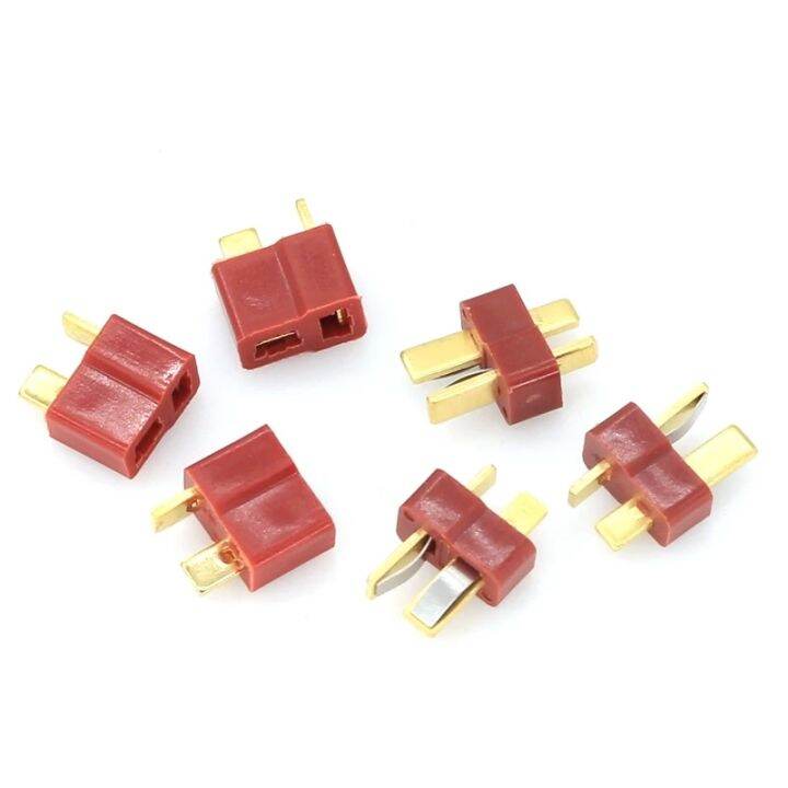 10pcs-t-plug-male-female-connectors-deans-style-for-rc-lipo-battery-esc