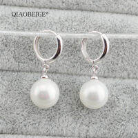 QIAOBEIGE No pearls DIY Accessories Only, Fittings wholesale cheap simple design hoop earrings 925 silver piercing earrings