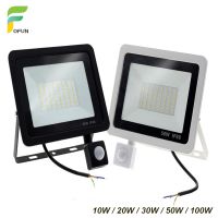 [HOT QQZIWWUJJWG 104] PIR Motion Sensor LED Floodlight 220V สปอตไลท์กันน้ำ10W 30W 50W 100W ไฟน้ำท่วมกลางแจ้งสำหรับ Garden Street Wall