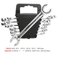 6PC6-21Mm Oil Pipe Flare Nut Wrench Spanner Set Of Keys Multitools Full Polish High Torque Hand Tool Brake Wrench For Car Repair