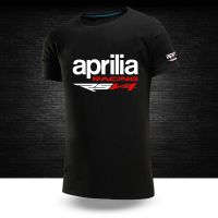 2023 Aprilia Racing RSV4 ผู้ชายฤดูร้อนใหม่ฝ้ายแบบสบายๆแขนสั้นเสื้อยืดพิมพ์Harajukuเสื้อสบาย