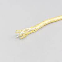 LN007295 8 Core OCC Silver Gold Plated Braided Earphone Cable For 0.78mm BA Custom Westone W4r UM3X UM3RC JH13 High Step