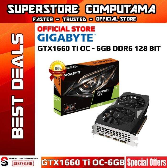 VGA Gigabyte GTX 1660 Ti OC /GTX1660 Ti OC 6GB DDR6--GV-N166TOC-6GD ...