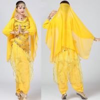 hot【DT】 Sleeves Belly Costume Dancing Set Adult Bollywood Wear