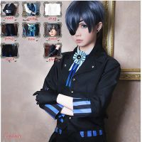 ชุดคอสเพลย์ Kuroshitsuji สีดำ,คอสเพลย์ Ciel Phantomhive Cos เสื้อผ้าญี่ปุ่นชุดคาร์นาวีกับวิกผมสำหรับเครื่องแบบทั้งชุด Rlvwq59xkal