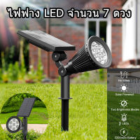 ไฟปักสนาม 0ค่าไฟ พลังงานแสงอาทิตย์โซล่าเซลล์ ส่องต้นไม้และสวน แสงขาว/วอร์ม Solar LED Light แต่งสวน ไฟทางเดิน โคมไฟปักดิน