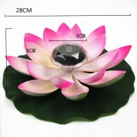 Solar Powered Pool Light Artificial Lotus Swimming Pools Shape Floating Fountain Pond Garden Pool Lamp Led Solar Pool Light