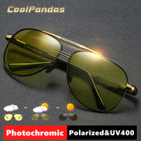 นักบินแว่นกันแดดสำหรับผู้ชายผู้หญิง photochromic แว่นตา P olarized ขับรถแว่นตากิ้งก่าป้องกันแสงสะท้อนเลนส์ UV400แว่นกันแดดผู้ชาย