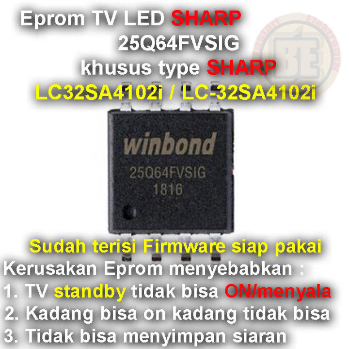 Ic Eprom Firmware TV SHARP LC32SA4102i / LC32SA4102i Lazada Indonesia
