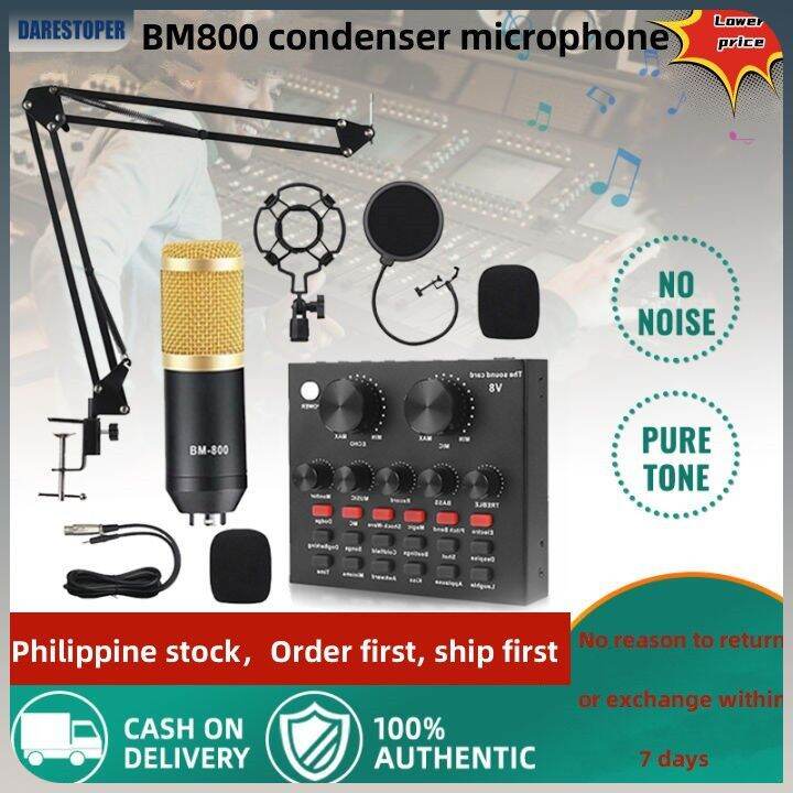【Local Stock】BM800 Condenser Microphone Complete Set Mic Condenser