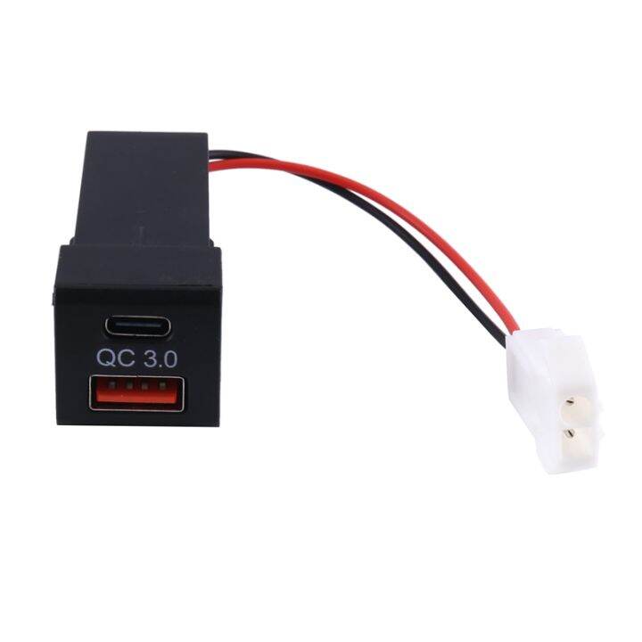 car-dual-usb-charger-socket-pd-type-c-adapter-for-toyota-qc-3-0-quick-charge