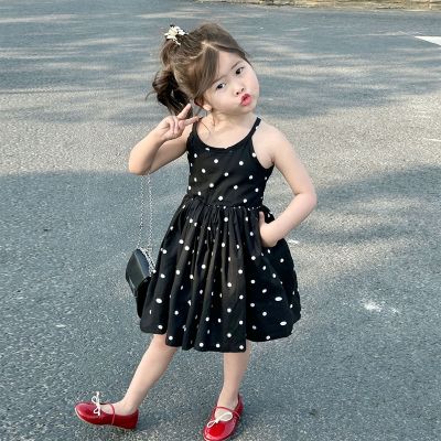 Summer Dress For Girls Dot Pattern Party Dress For Kids Girl Toddler Kids Dress Casual Style Clothes For Girls