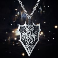 【CW】๑✱  Fashion Exquisite Shield Pendant Necklace Mens Totem Medal Medieval Jewelry Accessories