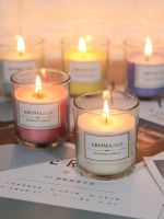 Quality goods Aromatherapy glass candle incense smokeless soy wax hotel home indoor long-lasting romance power outage emergency disaster prevention