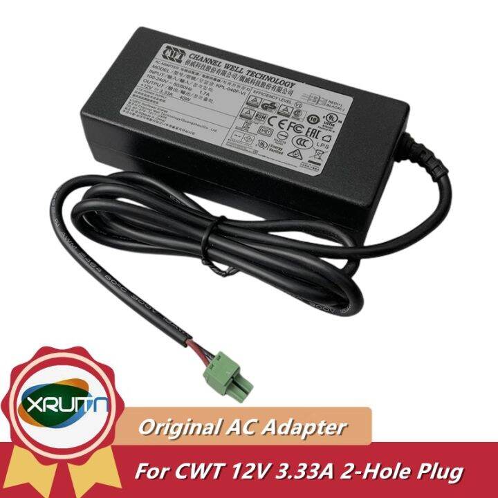 genuine-cwt-kpl-040f-vi-12v-3-33a-40w-2holes-kpl-040f-ac-adapter-for-lcd-display-hikvision-dahua-camera-power-supply-charger